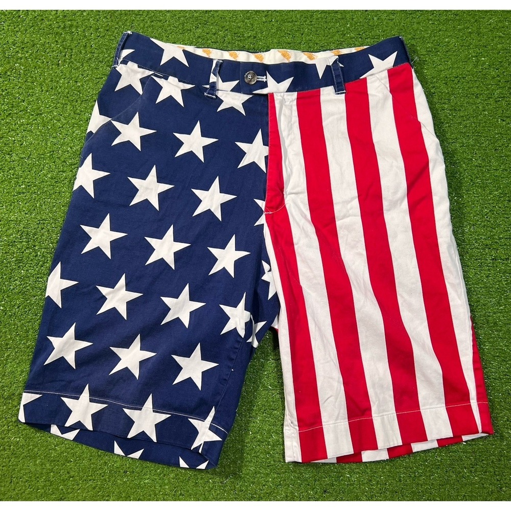 Loudmouth Golf Stars & Stripes Shorts American Flag 4th of July Patriotic 34